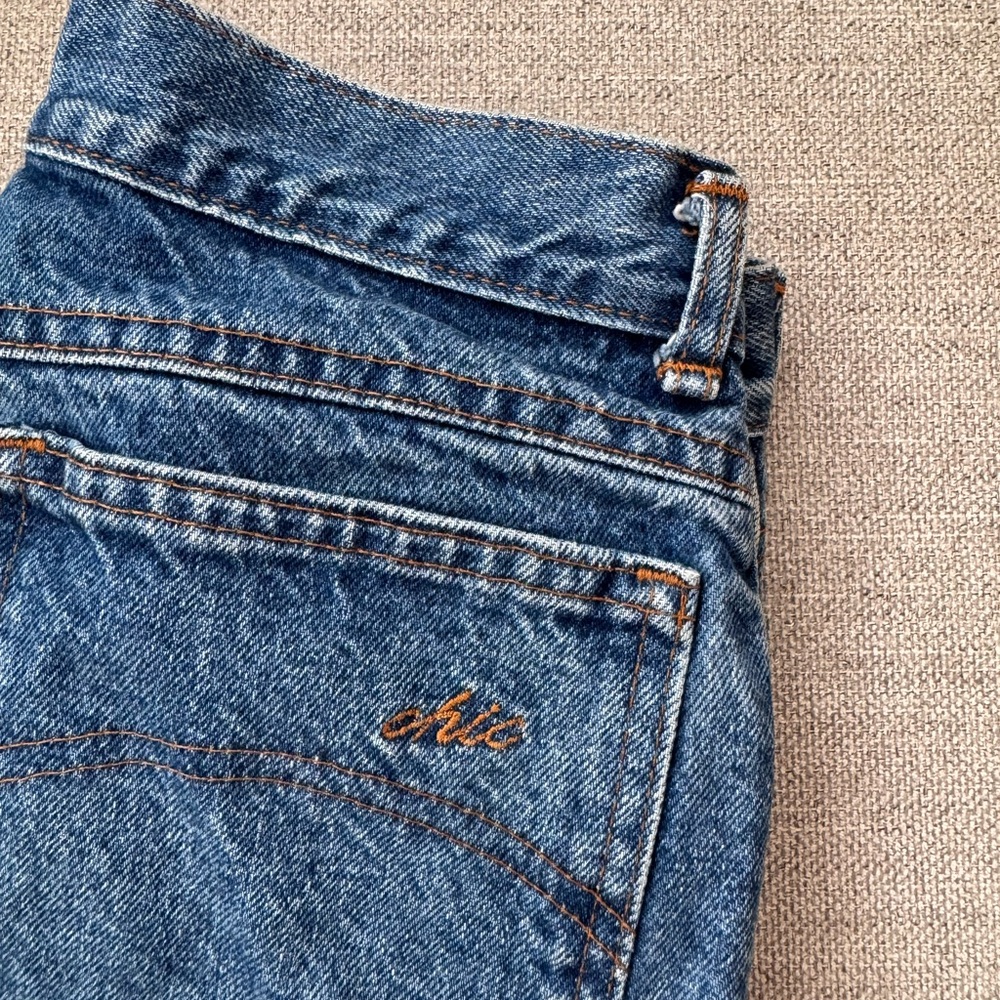 Vintage Chic Blue Straight Leg Jeans